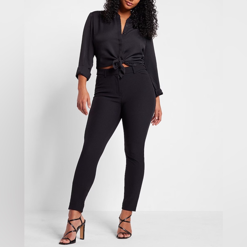 Black; Editor High Waisted Skinny Pant; Size 14